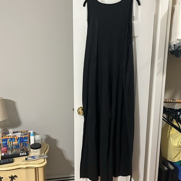 Natural Life Charcoal Gray Oversized Wide Leg Jumpsuit Sz OS - Picture 4 of 9